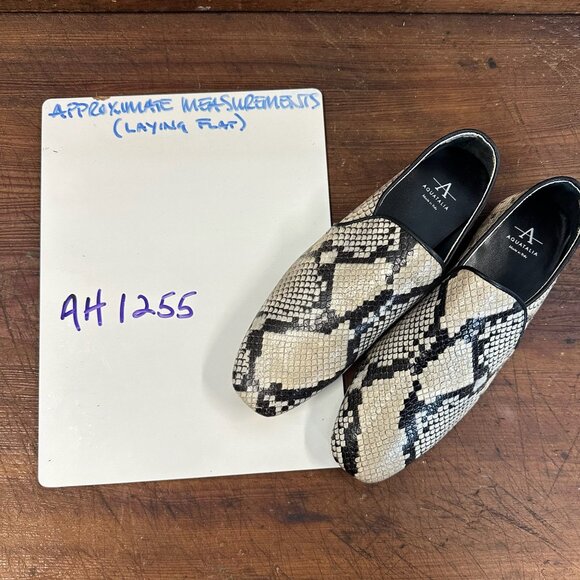 Aquatalia Revy Snake Embossed Weatherproof Loafer White 7.5 - Picture 12 of 12